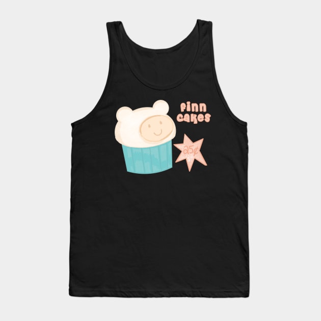 Finn Cakes Adventure Time Tank Top by RoserinArt